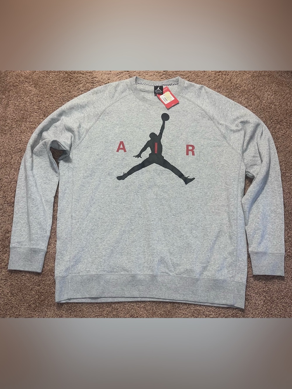 Air Jordan Men's Gray Pullover Sweatshirt Size 3XL